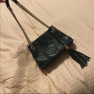 Gucci Soho Small Leather Tote Bag w/ Chain Straps